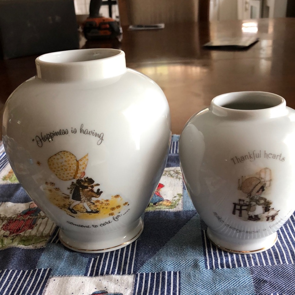 Charming Holly Hobbie porcelain Ginger Jar Set